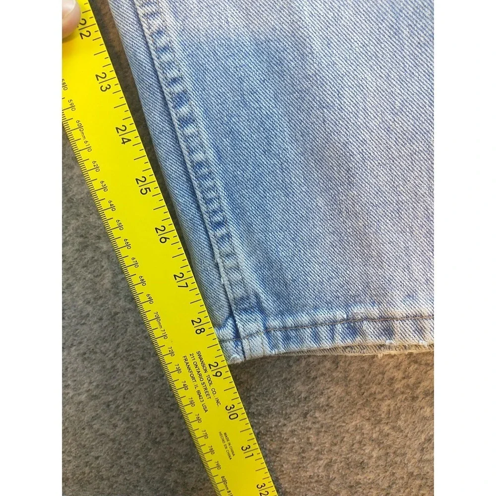 Wrangler Authentics Mens Light Wash Straight Leg Denim Jeans 34x29 976T1SB Blue